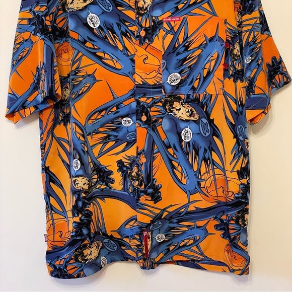 Vintage Y2K L Ecko Unltd. Fantastic Four blue short sleeve shirt Mr. Fantastic - Picture 3 of 7